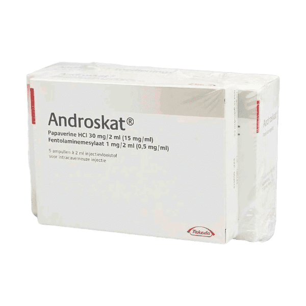 Doos met Androskat, injectie voor erectiestoornissen