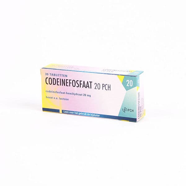 Doosje codeinesofaat 20 mg van Teva