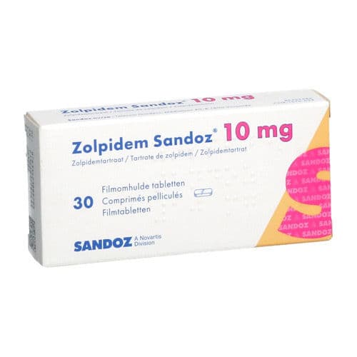 Doosje Zolpidem 10 mg van Sandoz