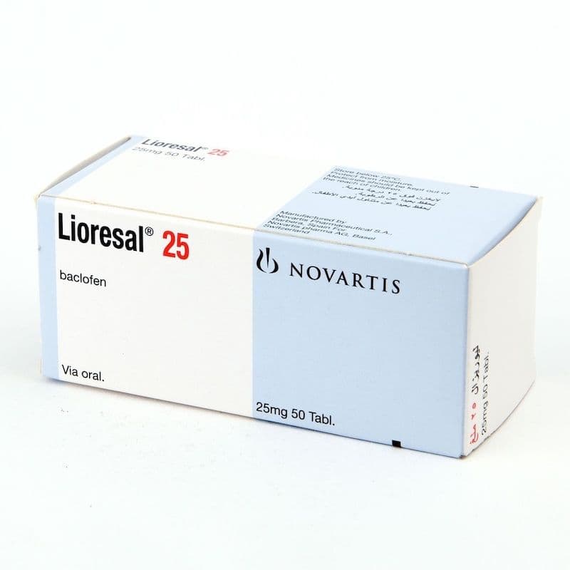 Doosje Baclofen 25 mg van Novartis