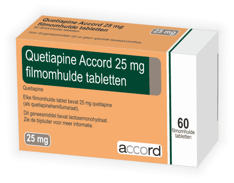 Doosje Quetiapine 25 mg van accord