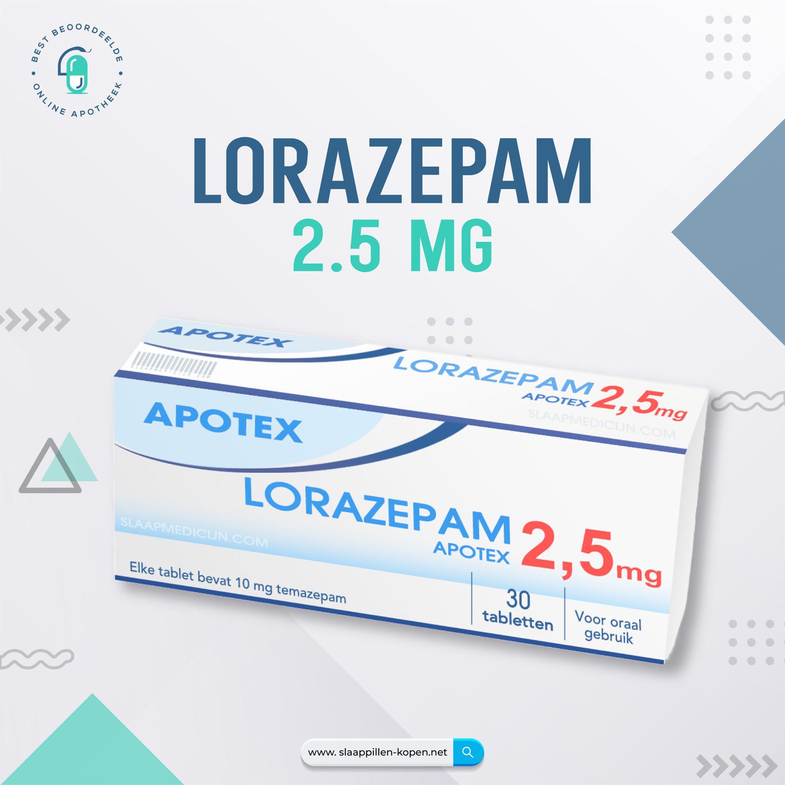 Lorazepam 2.5 mg kopen
