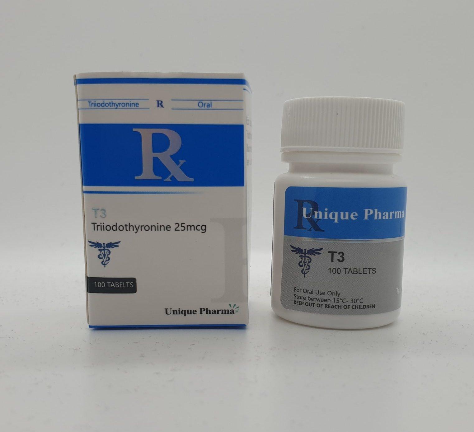 T3 kopen (Triiodothyronine) 25 by UNIQUE PHARMA®