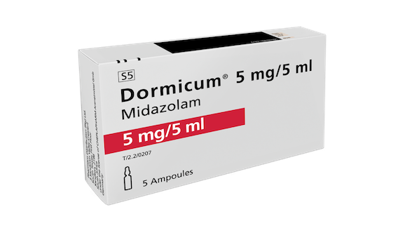 Doosje Midazolam ampullen