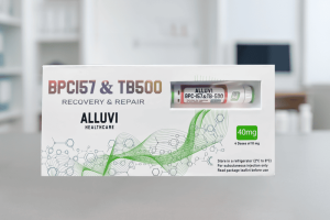 Alluvi BPC-157 en TB-500 40 mg verpakking met voorgevulde pen